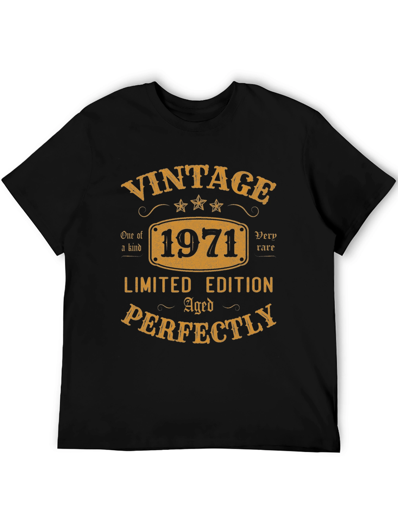 Black Vintage 1971 Limited Edition Aged Perfectly T-Shirt view 5