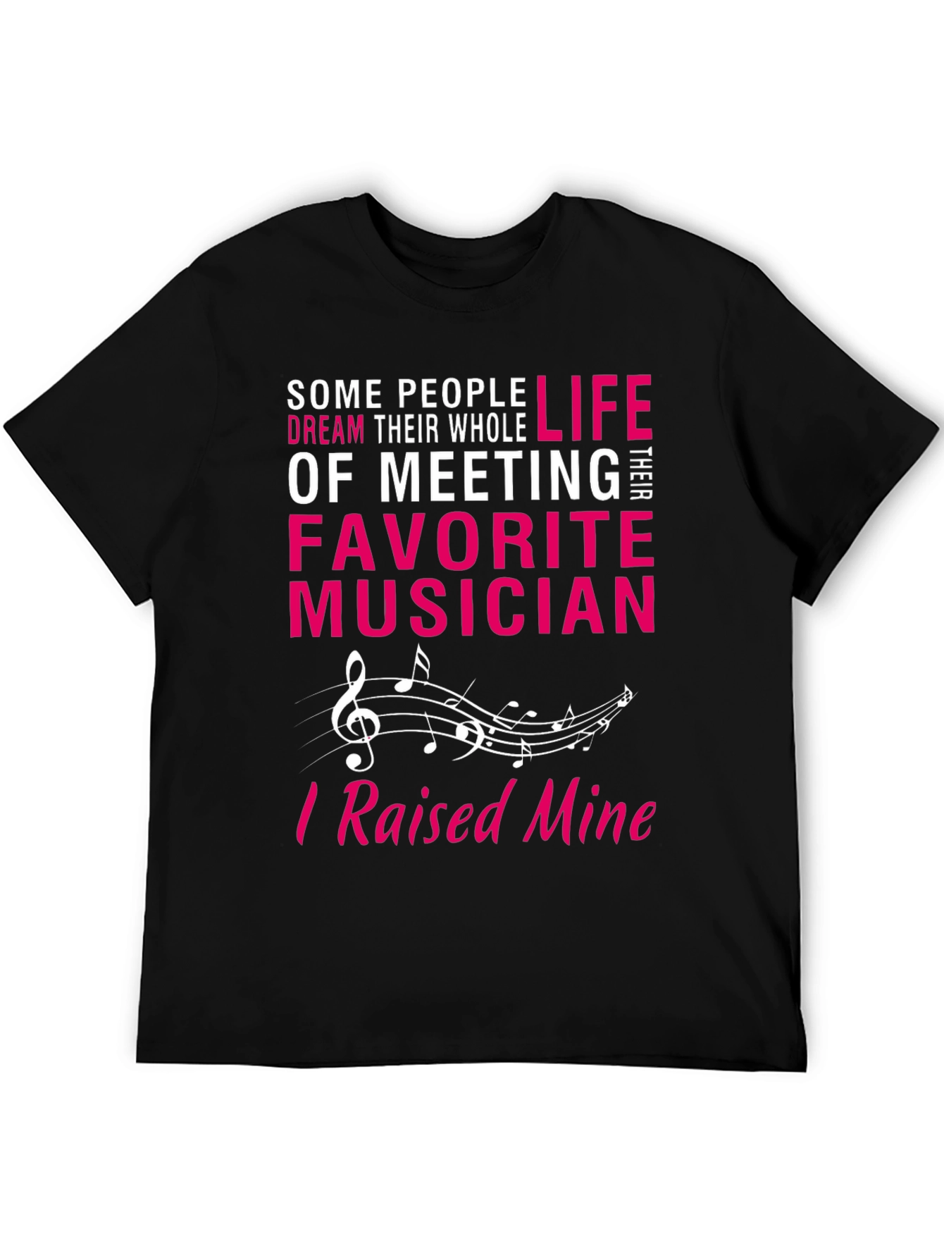 Black Proud Musician Parent T-Shirt - Raised Mine! view 5