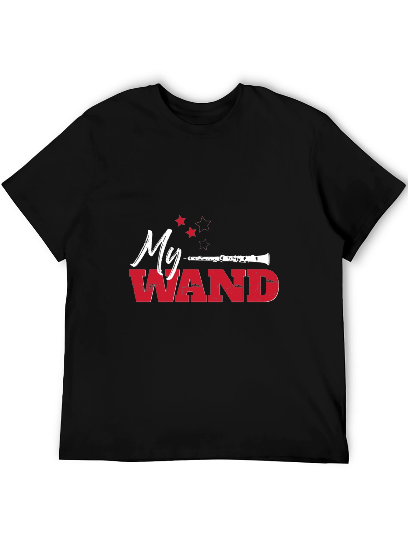 Black My Clarinet Wand T-Shirt - Musician Tee view 5