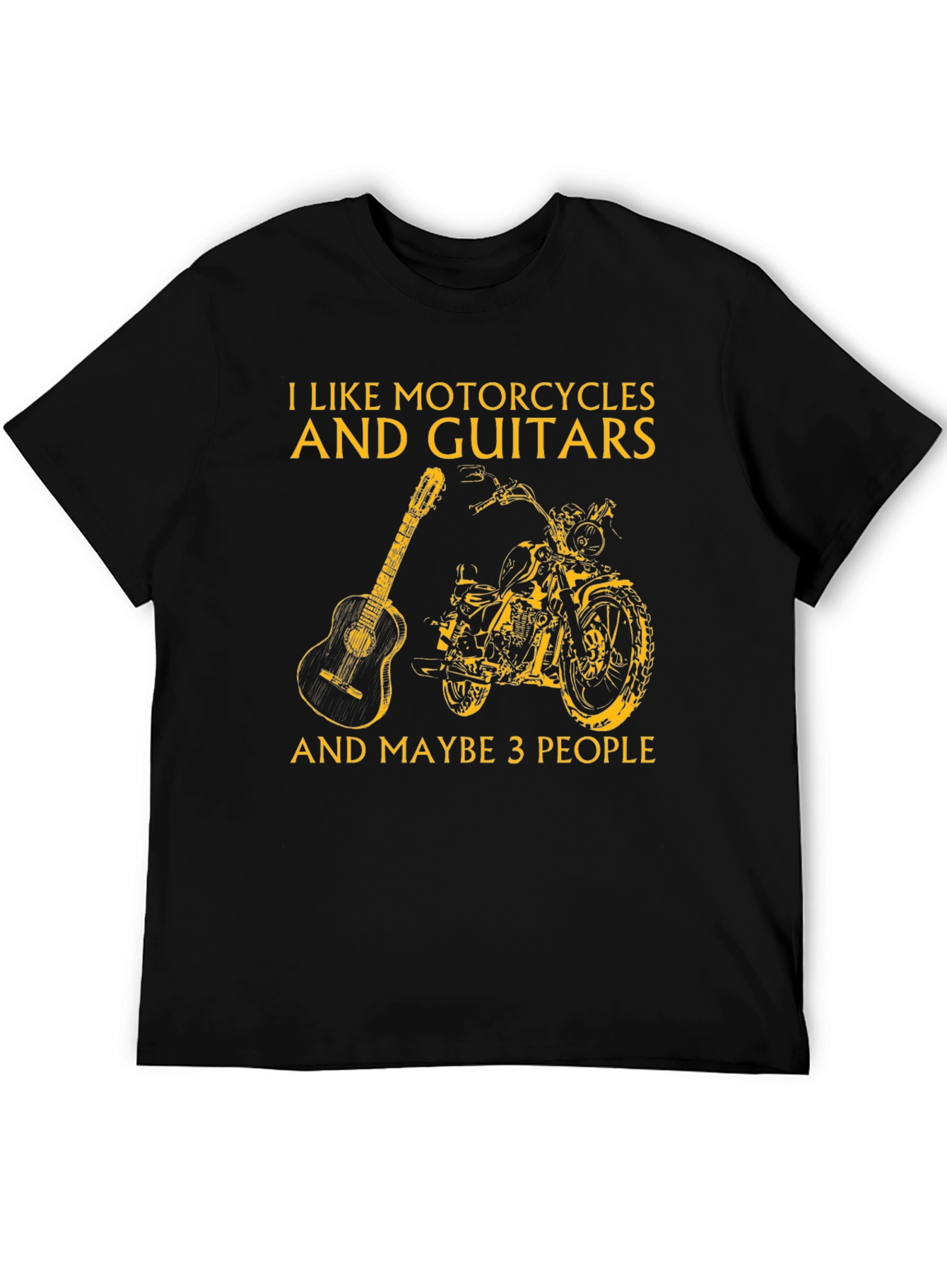 Black Motorcycles, Guitars, and Maybe 3 People T-Shirt view 5