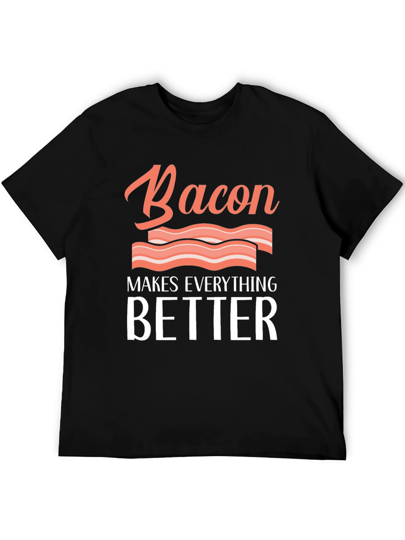 Black Bacon Makes Everything Better Graphic Tee view 5