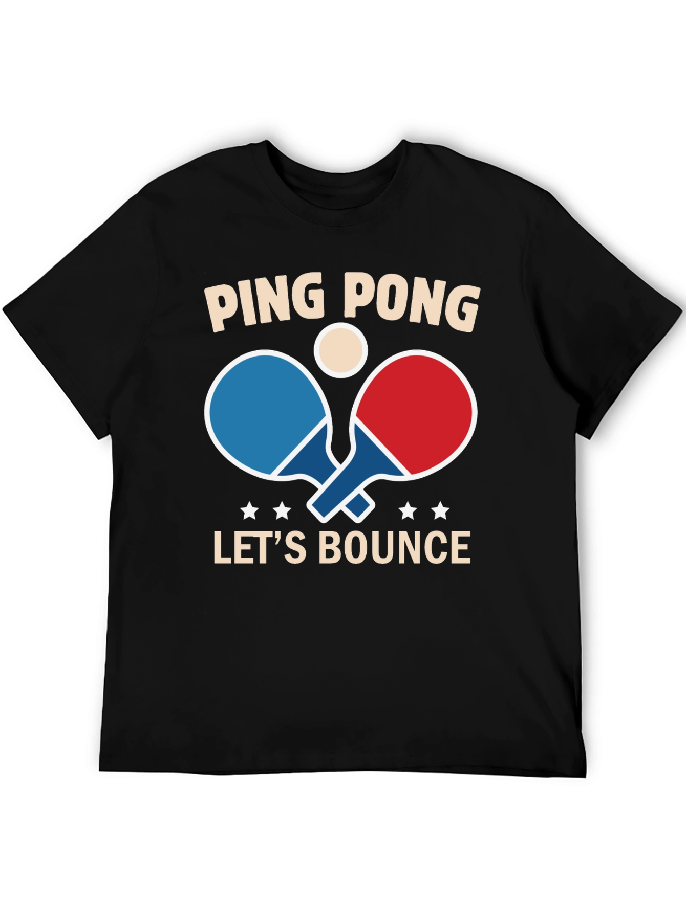 Black Ping Pong Let's Bounce Graphic Tee - Black view 5