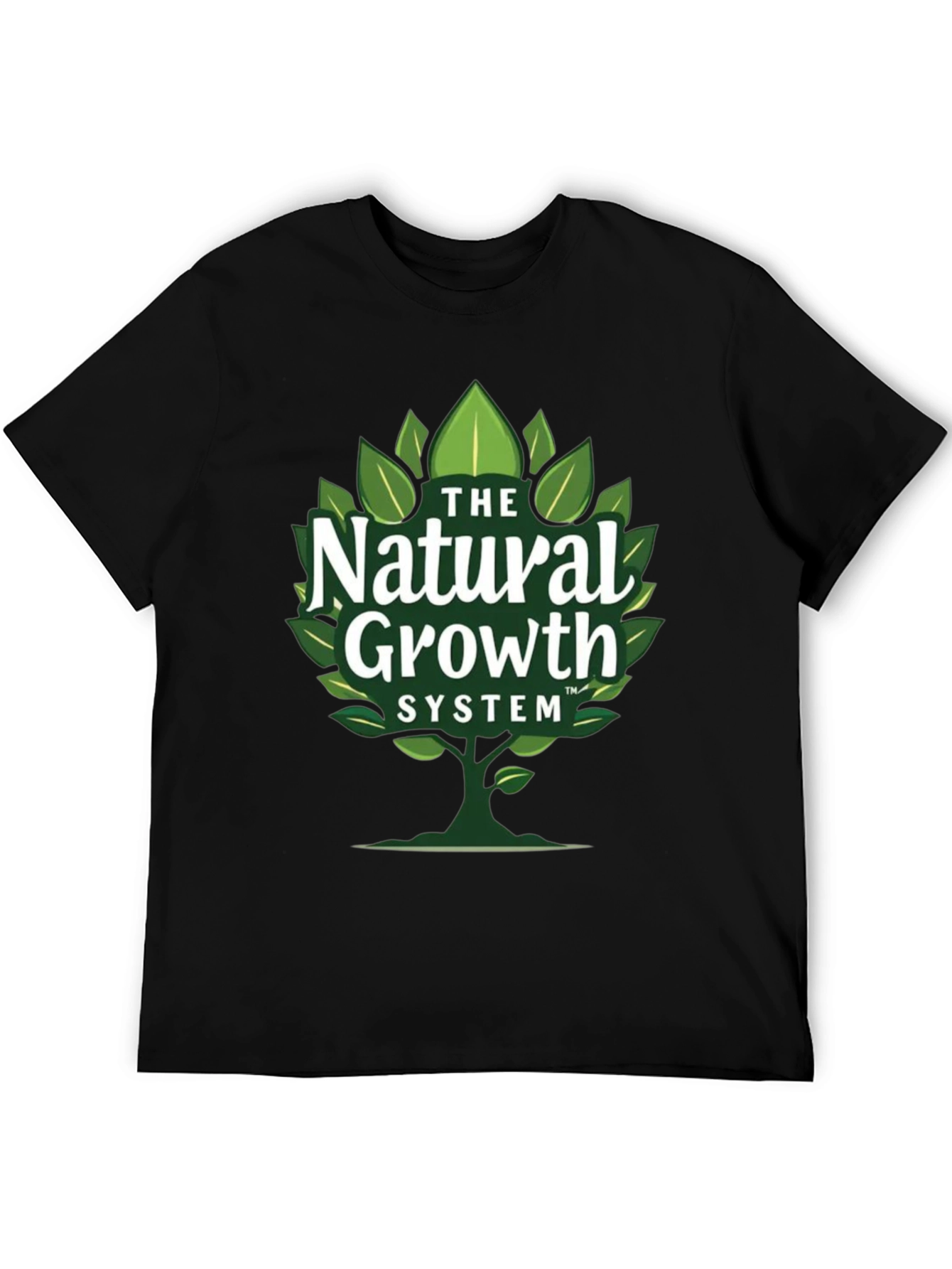 Black Natural Growth System Tree Graphic Tee view 5