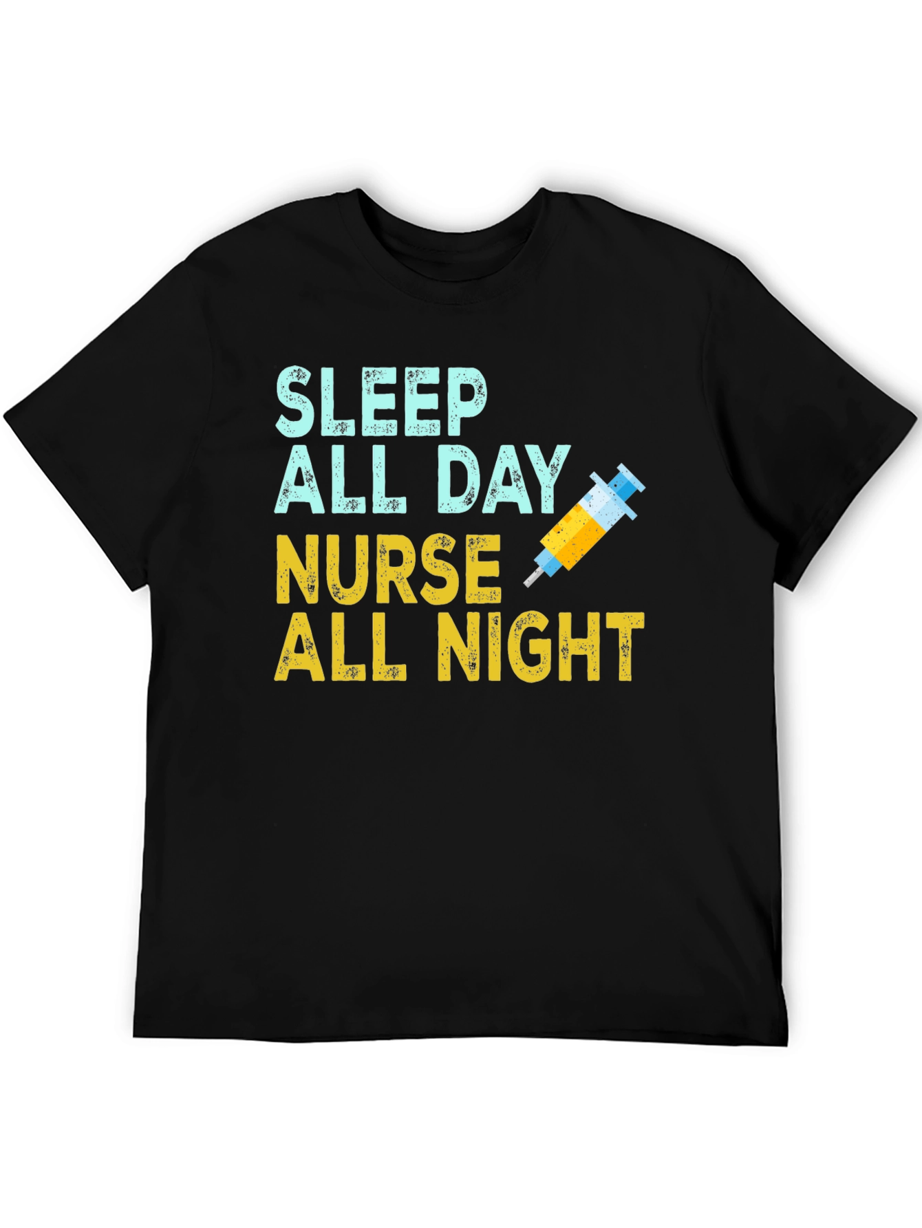 Black Nurse Sleep All Day T-Shirt view 5