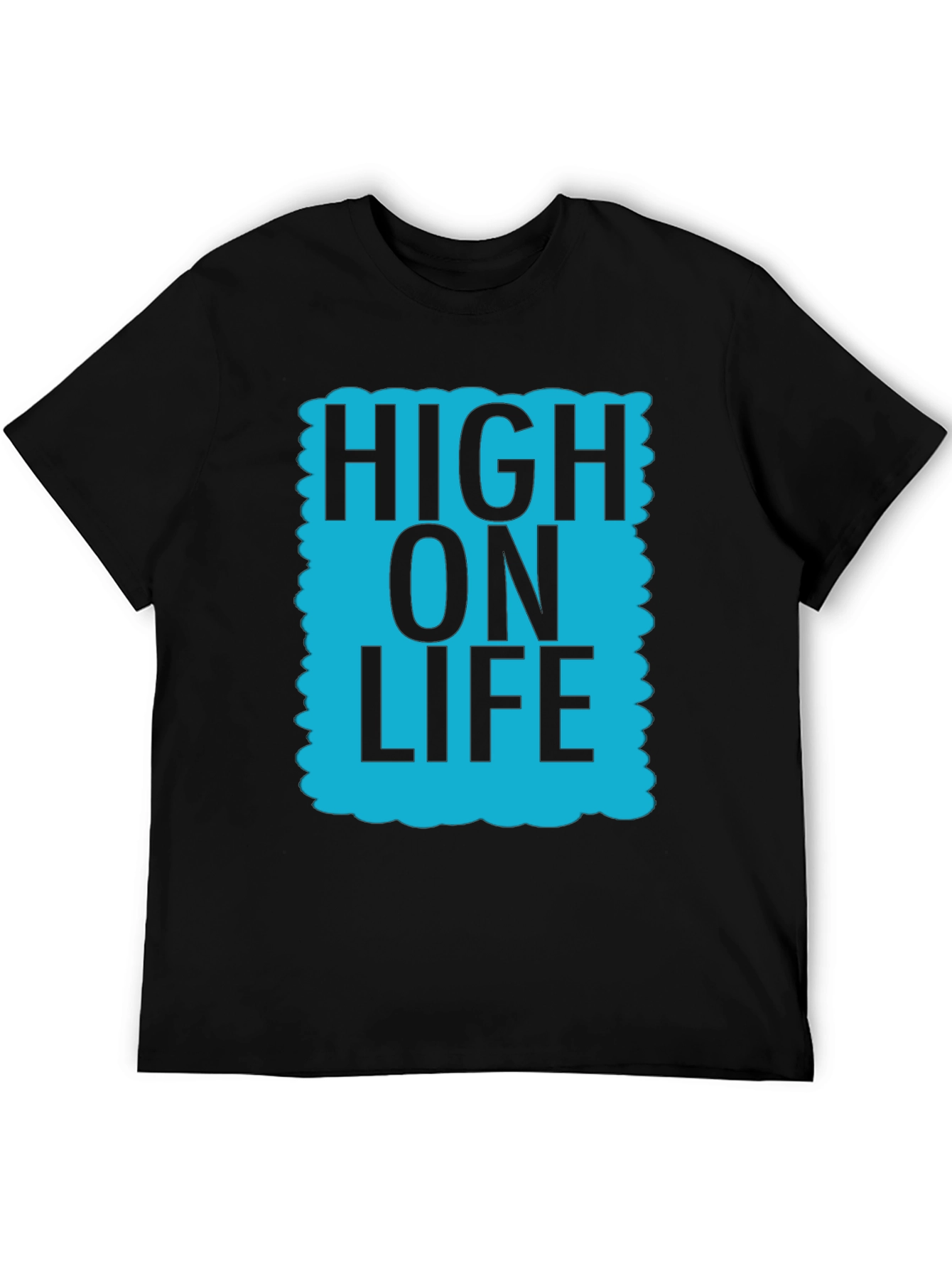Black High On Life Graphic T-Shirt - Casual Cotton Tee view 5