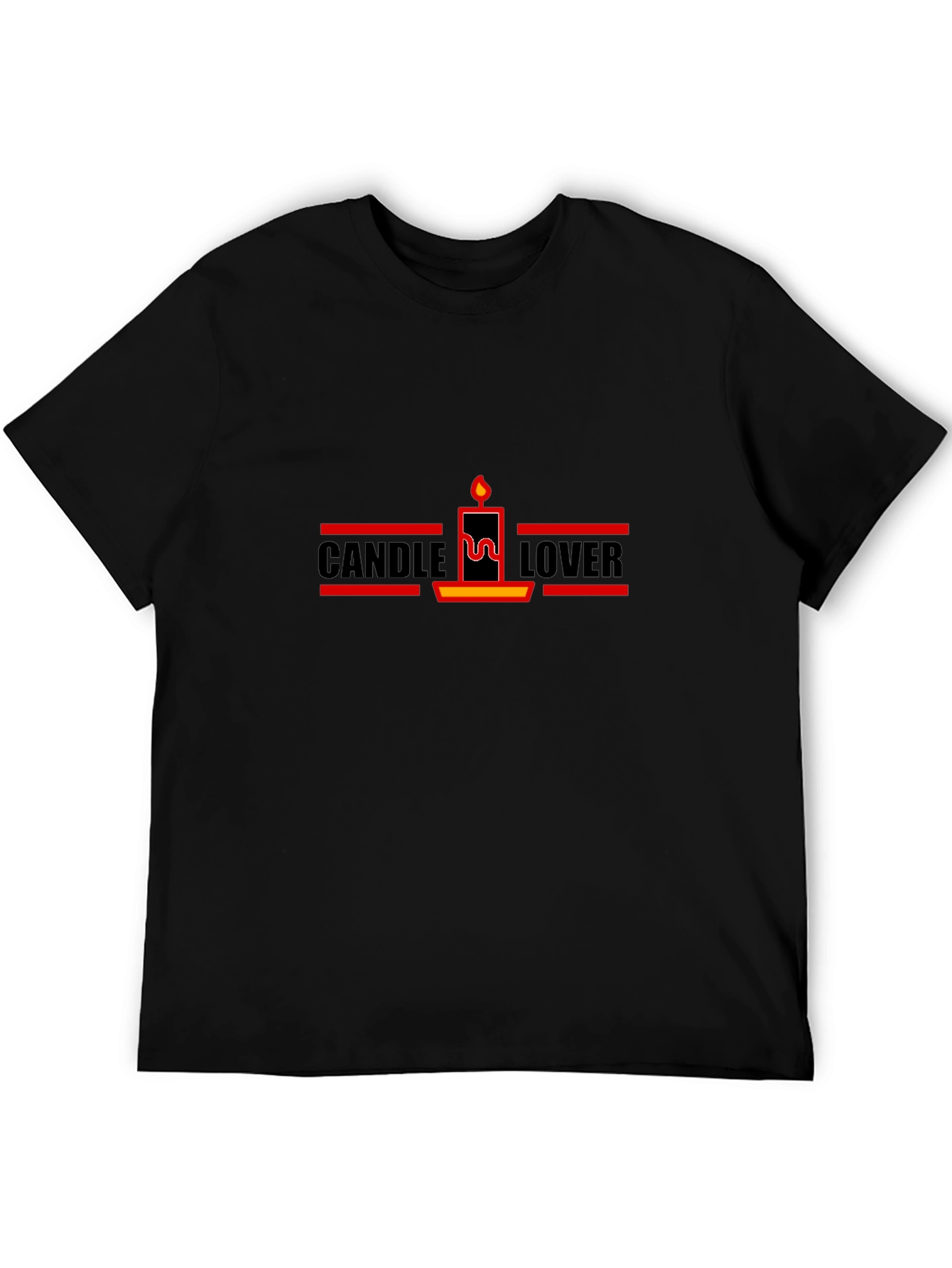 Black Candle Lover Graphic T-Shirt - Black view 5