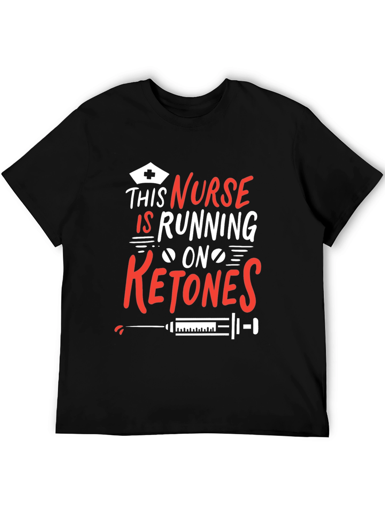 Black Nurse Ketones T-Shirt - Funny Medical Tee view 5