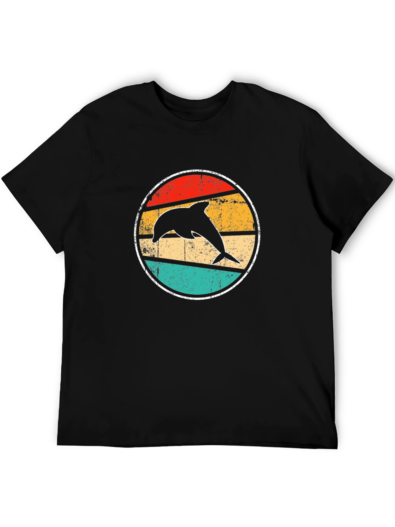 Black Retro Dolphin T-Shirt - Black view 5