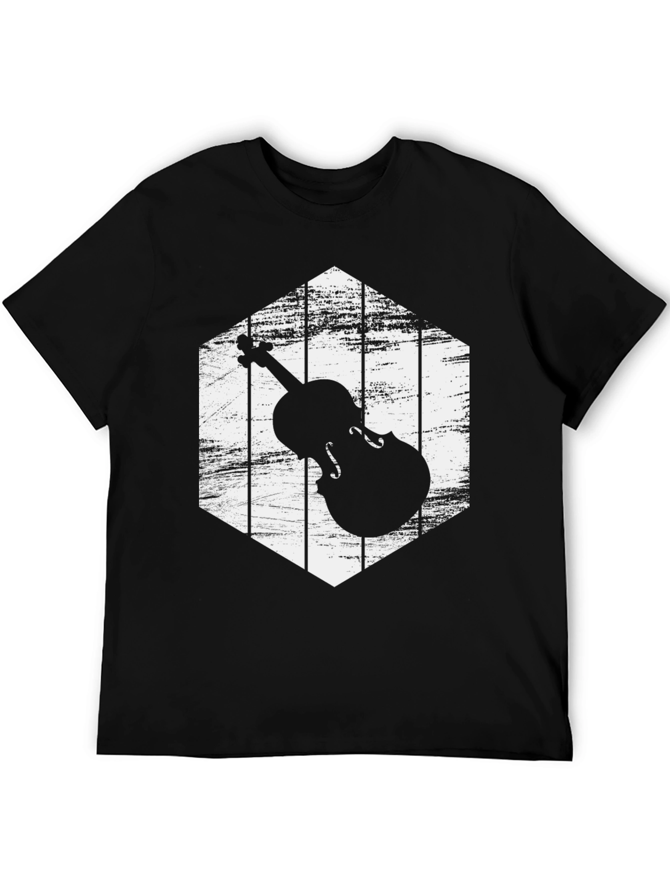 Black Violin Silhouette Graphic Tee view 5