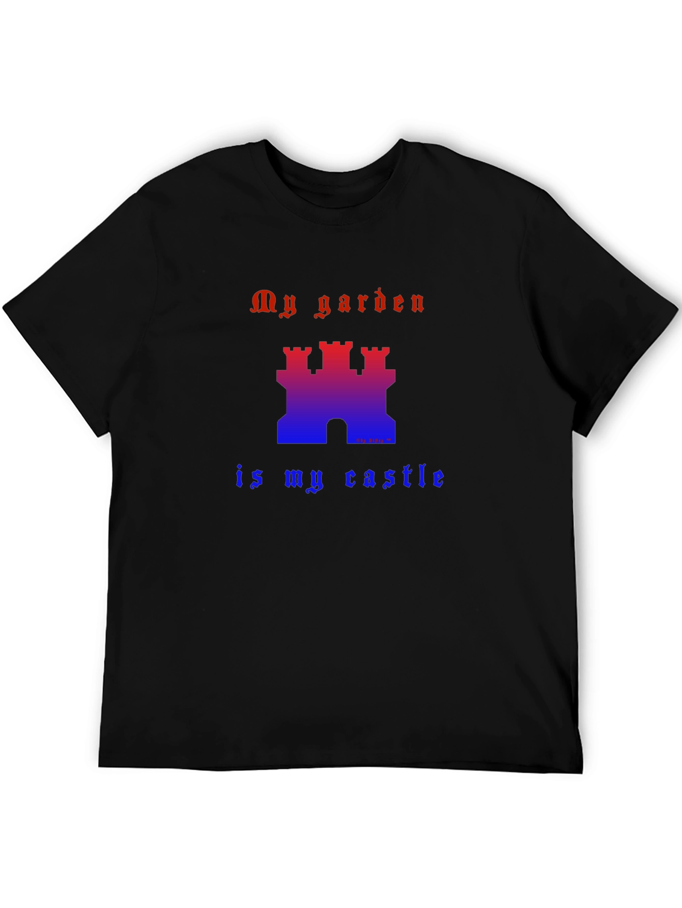 Black My Garden is My Castle Graphic Tee - Black view 5