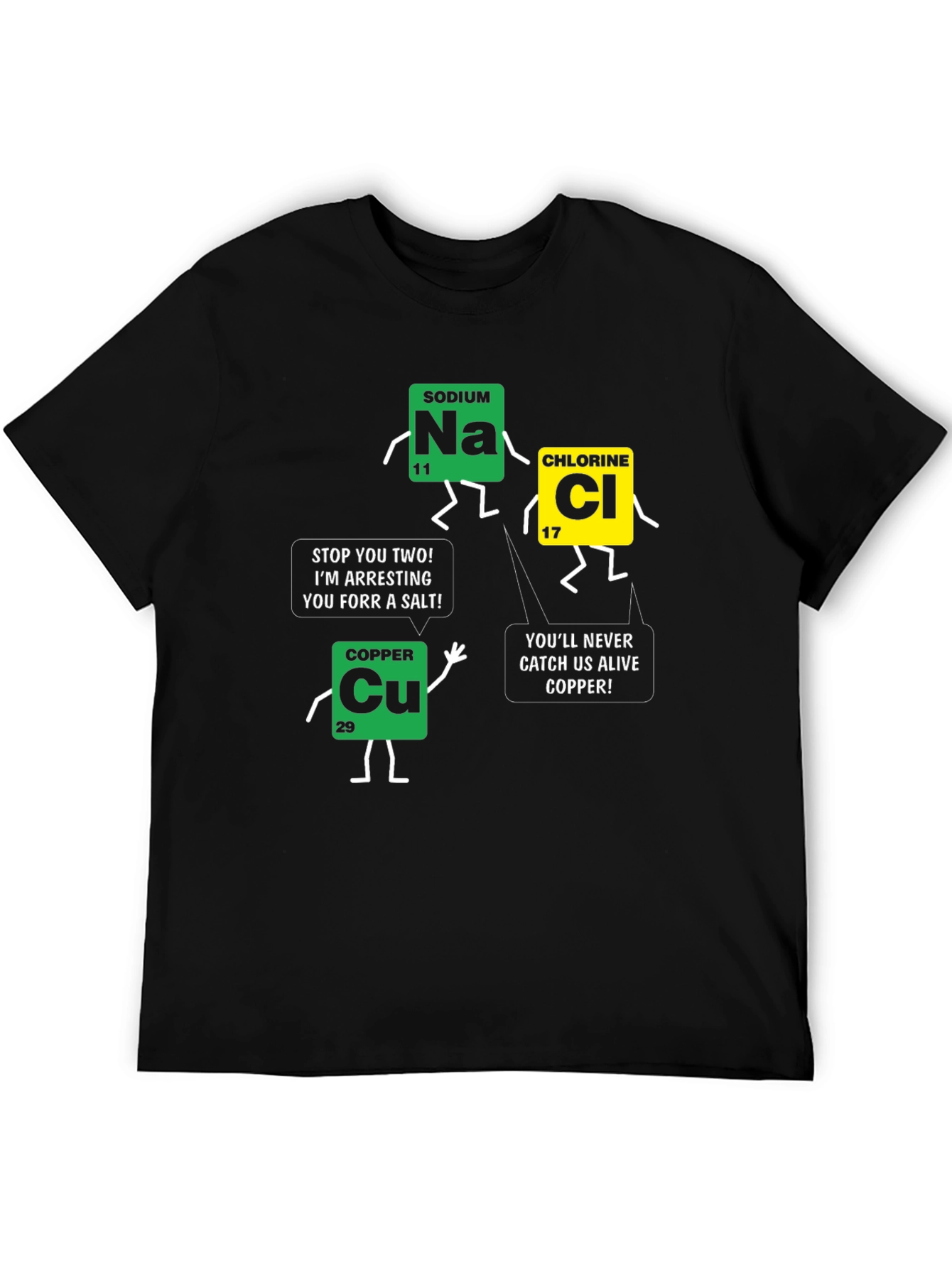 Black Funny Science Chemistry T-Shirt view 5