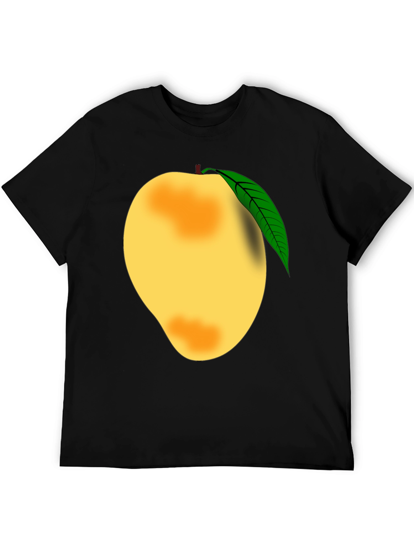 Black Mango Graphic Tee - Fruit Lover's Black T-Shirt view 5