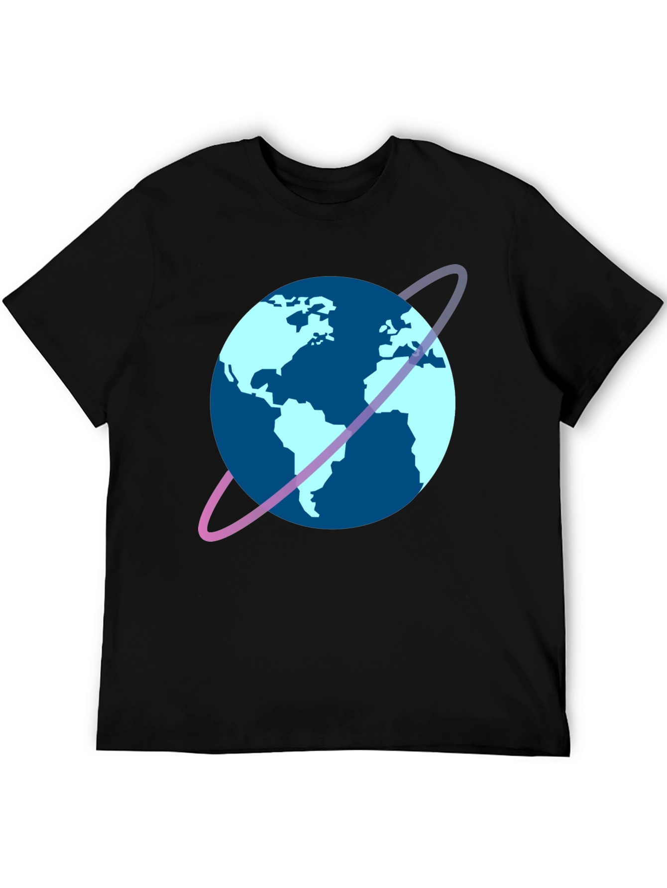 Black Planet Graphic Tee - Cool Earth Design view 5