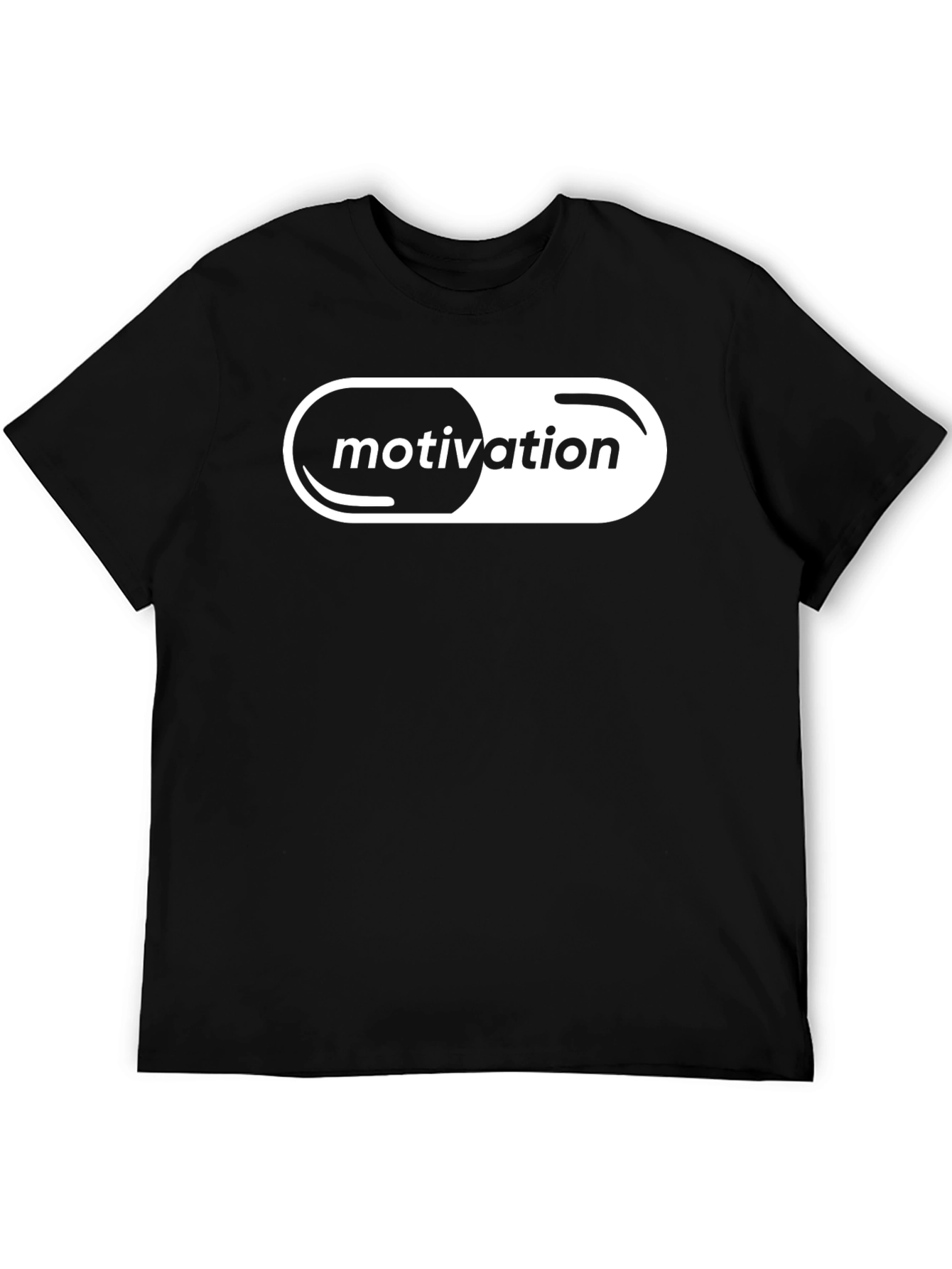 Black Motivation Pill T-Shirt - Black Graphic Tee view 5