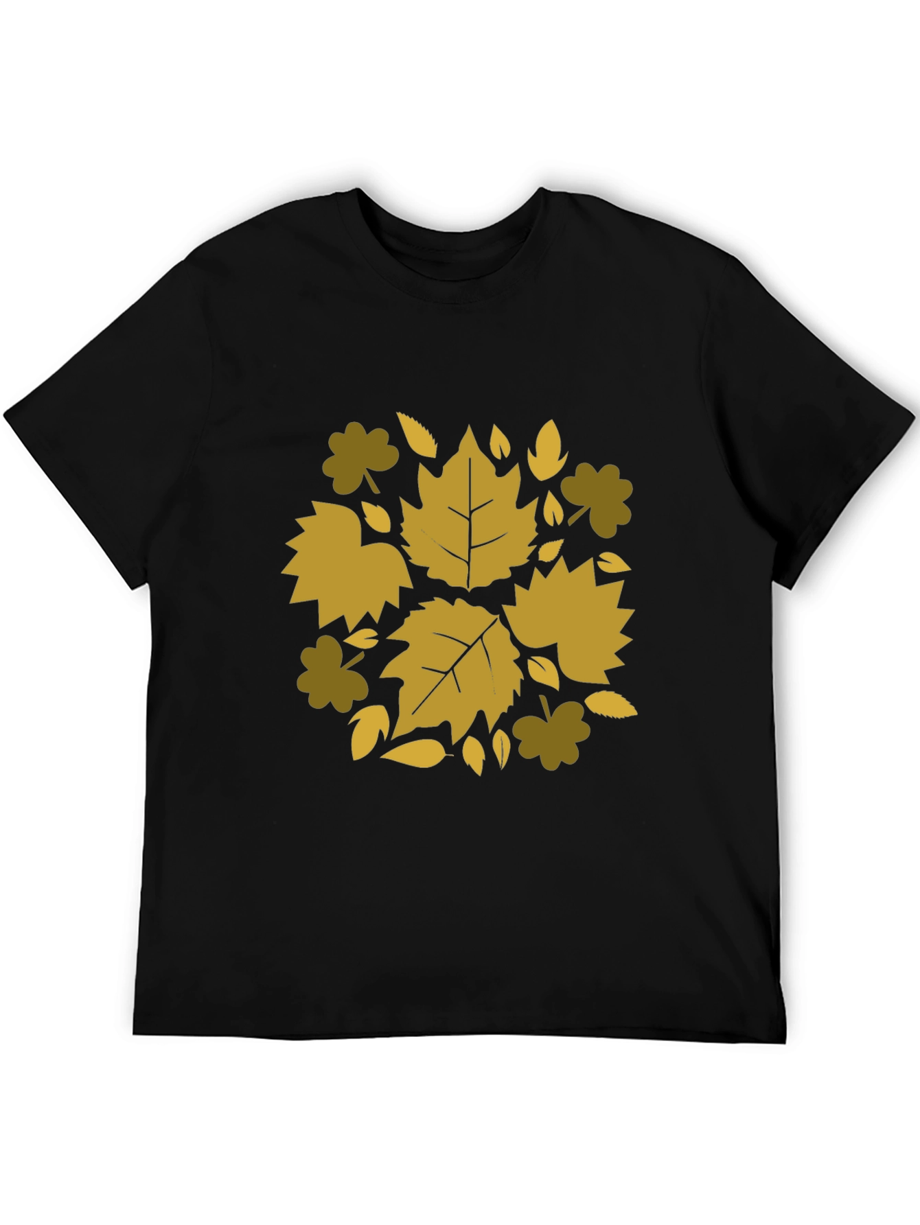 Black Autumn Leaf Graphic Tee - Stylish Comfort view 5