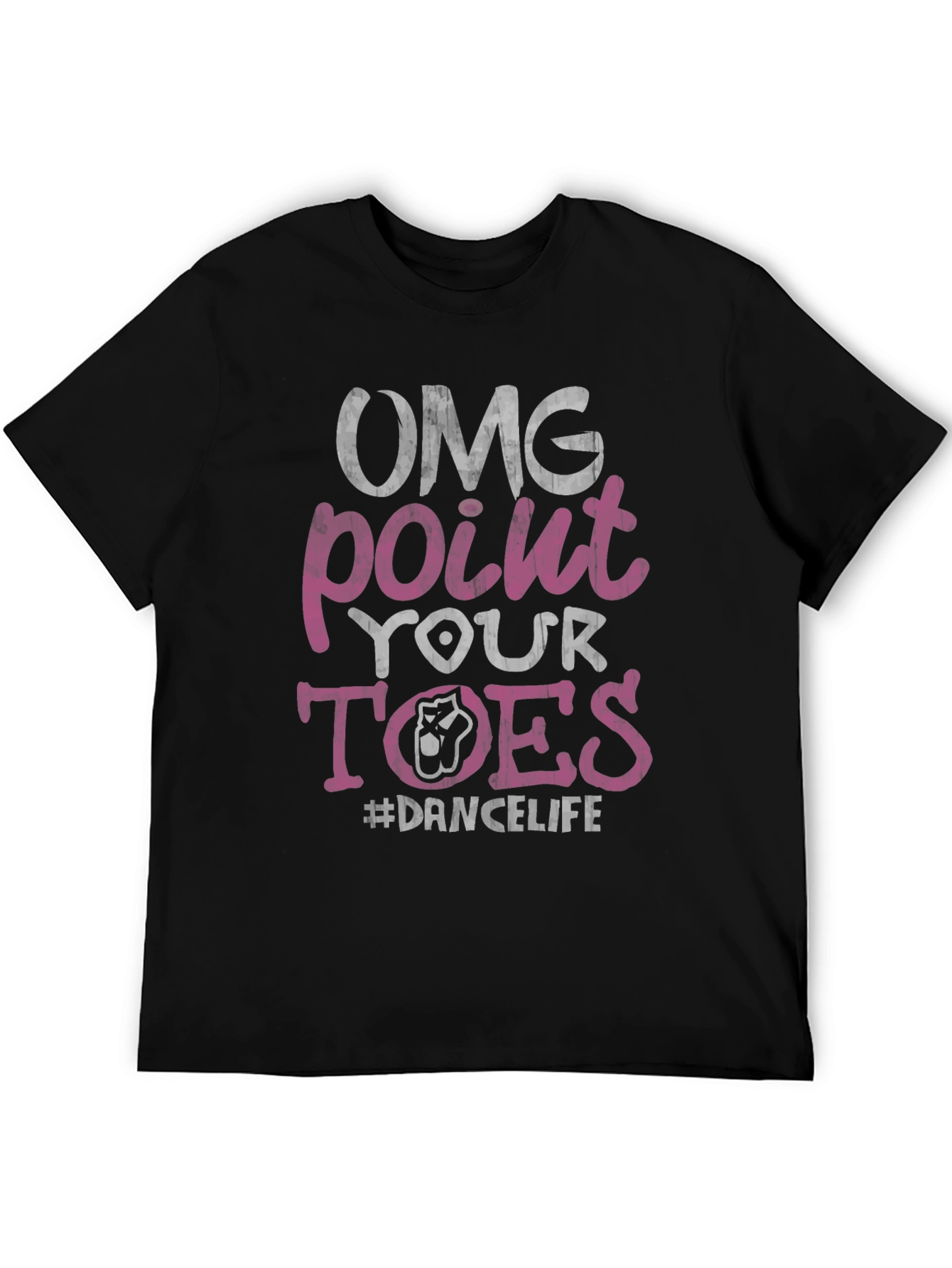 Black OMG Point Your Toes Dance T-Shirt view 5