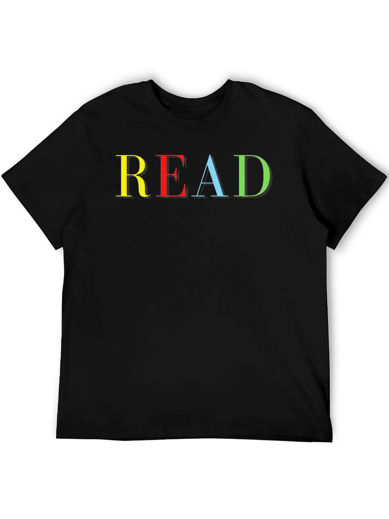 Black Colorful READ Graphic Black T-Shirt view 5