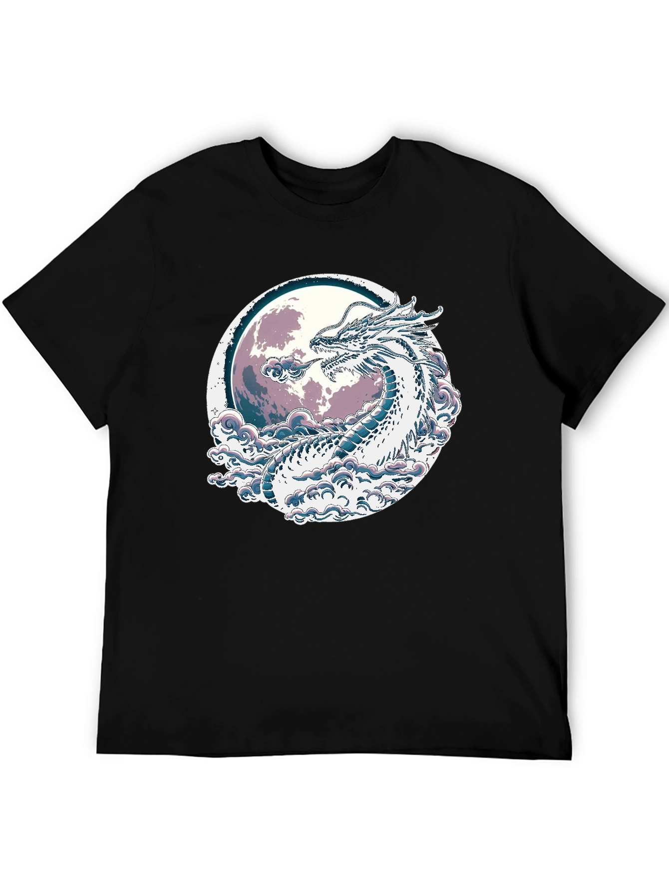 Black Dragon Moon Graphic Tee view 5