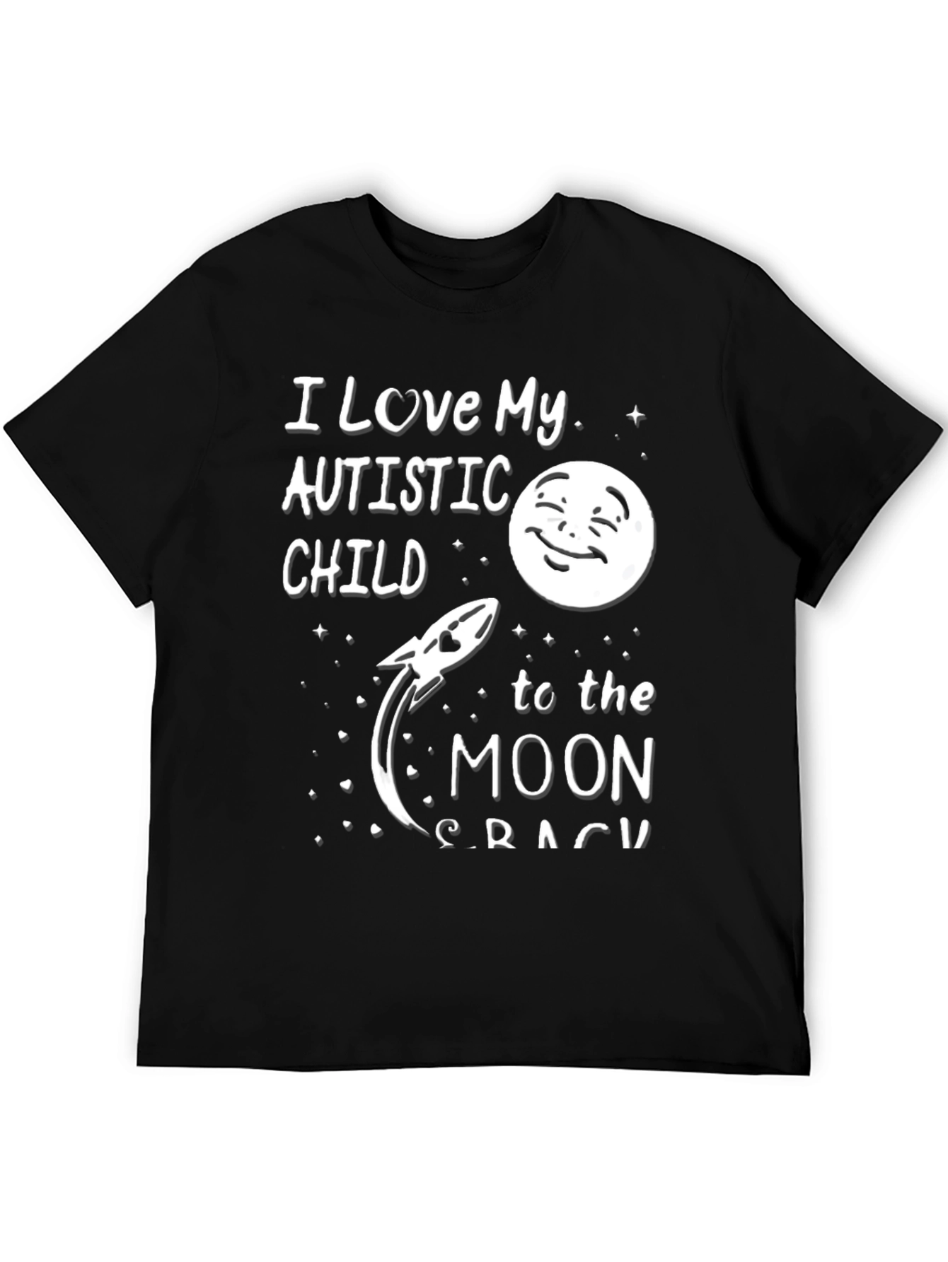Black I Love My Autistic Child To The Moon T-Shirt view 5