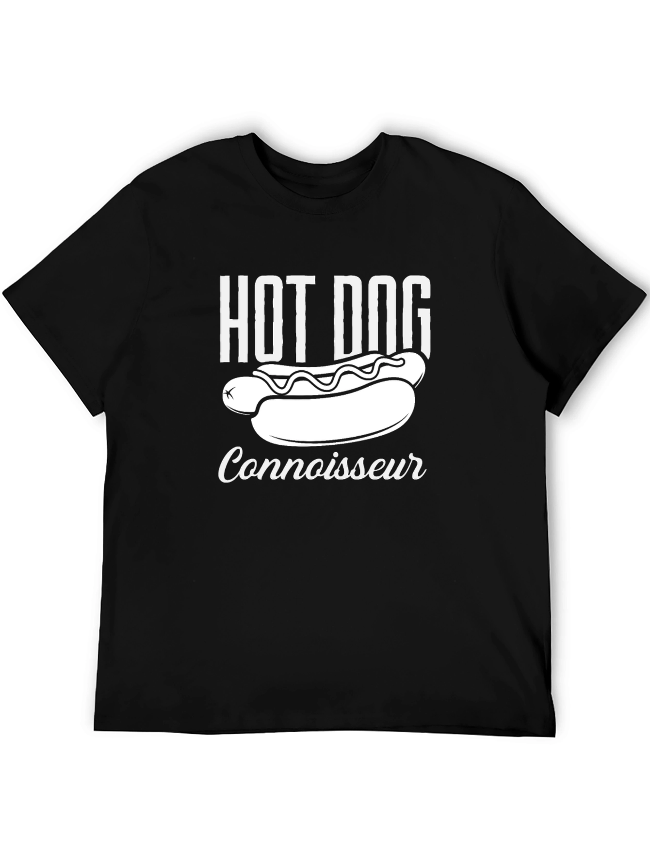 Black Hot Dog Connoisseur Graphic T-Shirt view 5