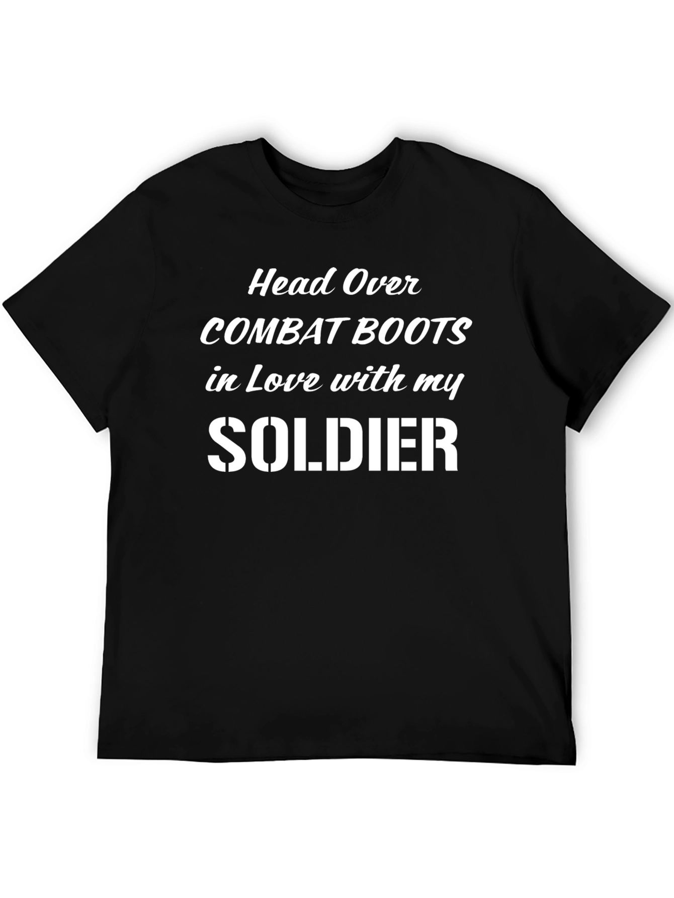 Black Head Over Combat Boots Soldier Graphic Tee view 5