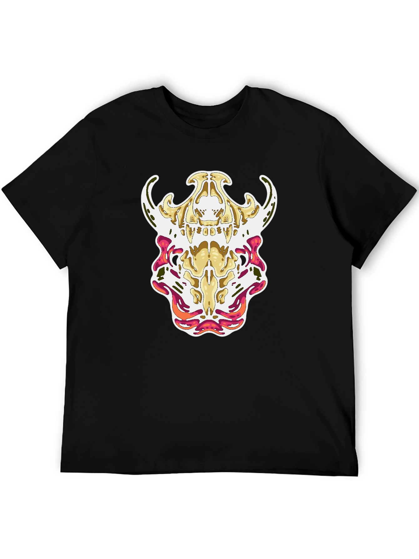 Black Skull Graphic Tee - Black view 5