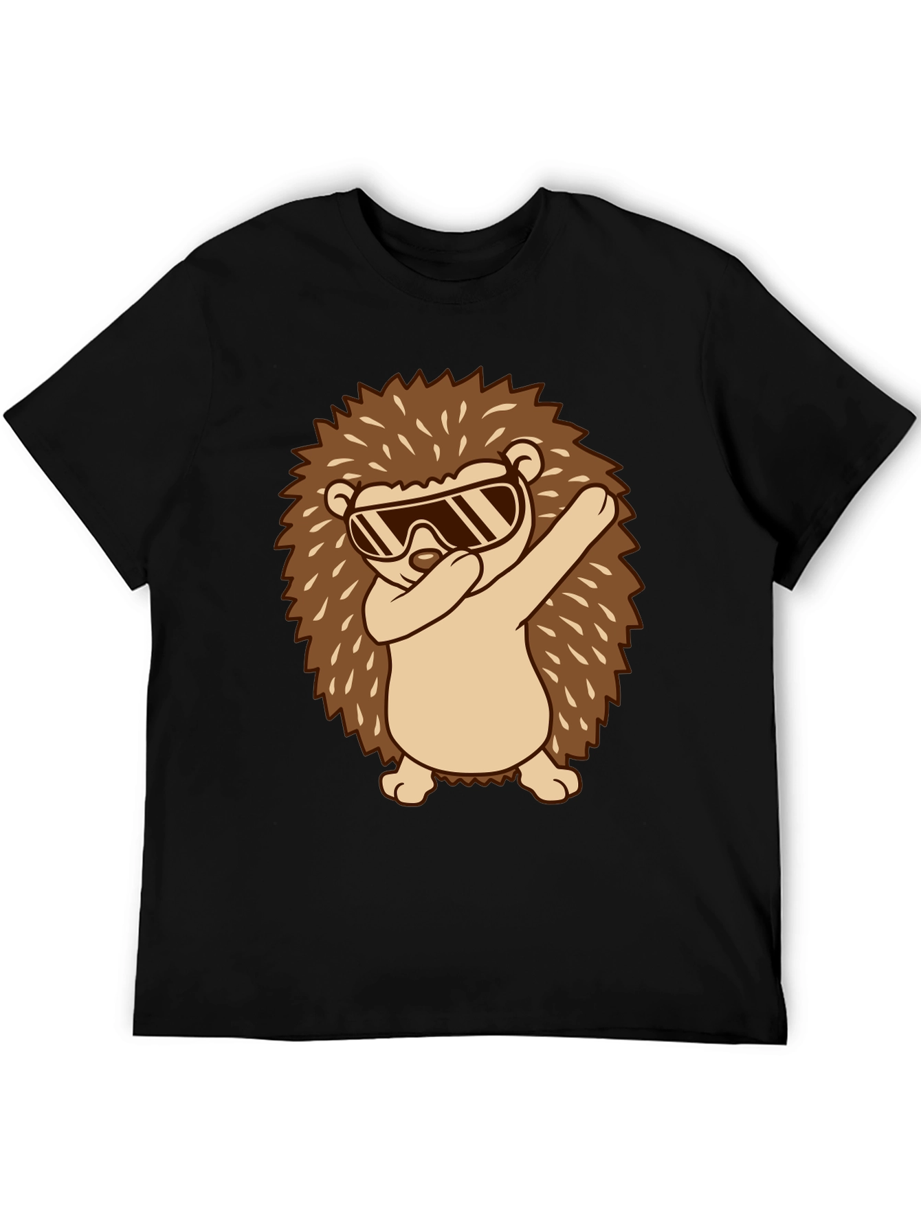 Black Dabbing Hedgehog Graphic Tee - Cool & Fun! view 5
