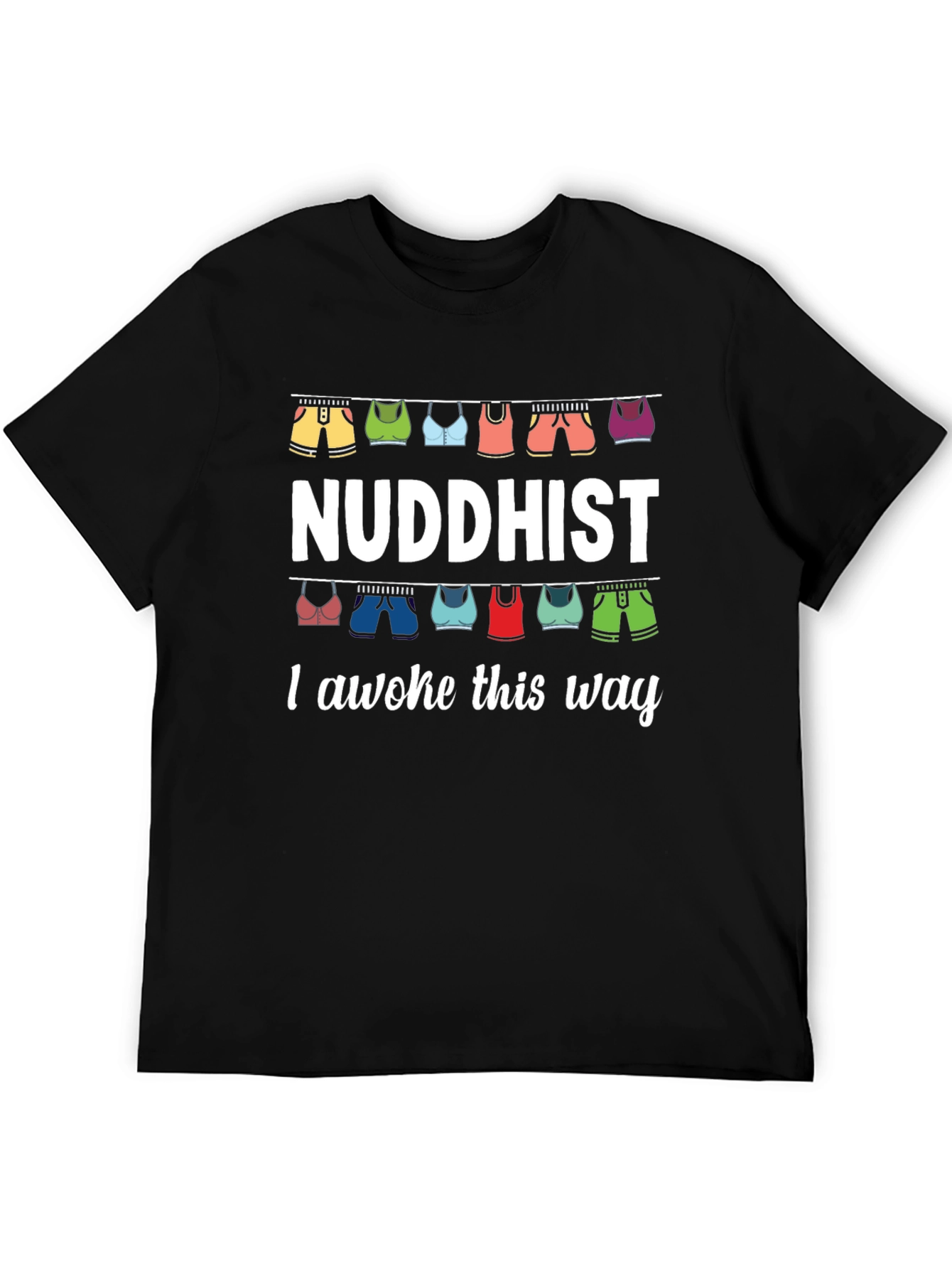 Black Nuddhist I Awoke This Way Graphic Tee view 5
