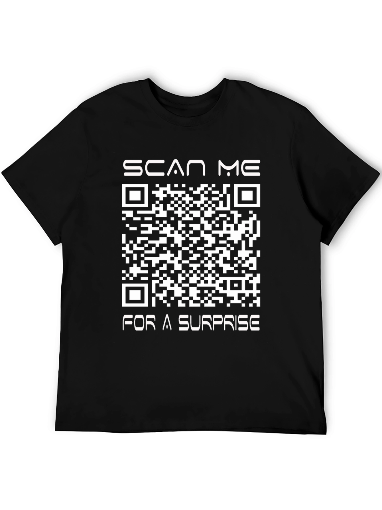 Black Scan Me Surprise Graphic T-Shirt view 5