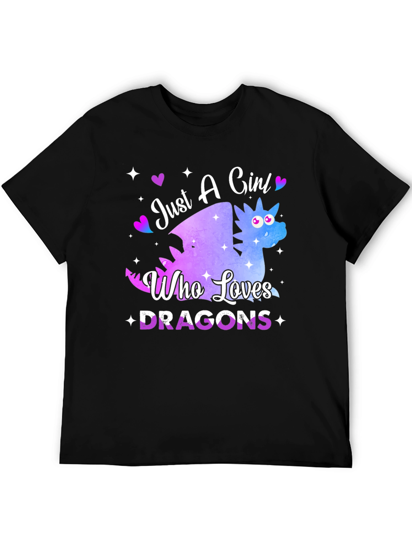 Black Girl Who Loves Dragons T-Shirt - Cute Dragon Graphic Tee view 5