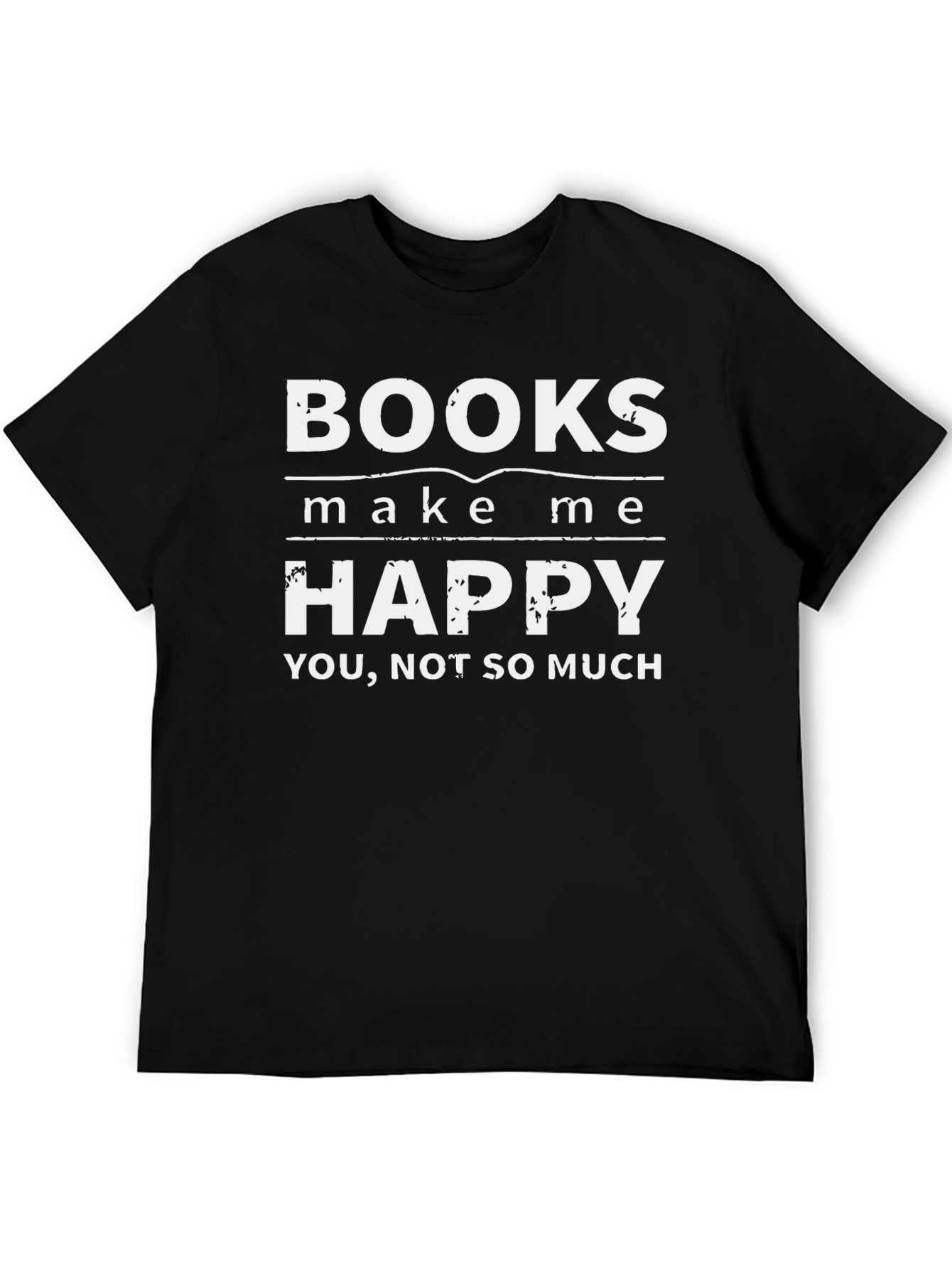 Black Books Make Me Happy T-Shirt - Funny Novelty Tee view 5