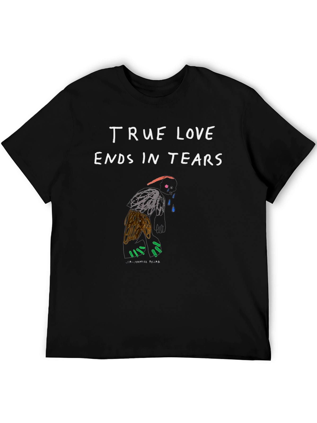 Black True Love Ends in Tears Graphic Tee view 5