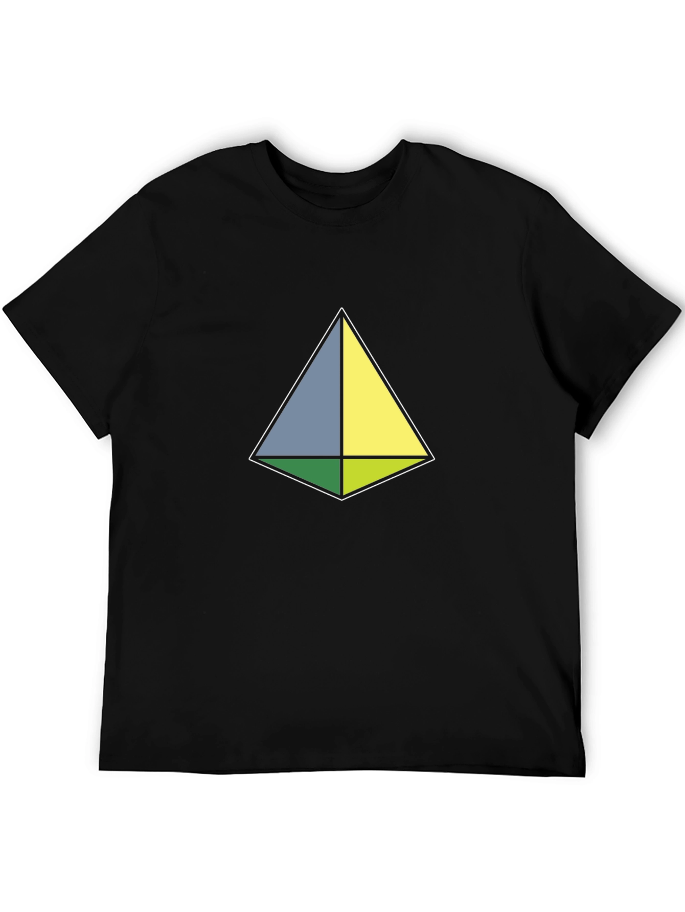 Black Geometric Tee - Minimalist Design, Modern Style view 5