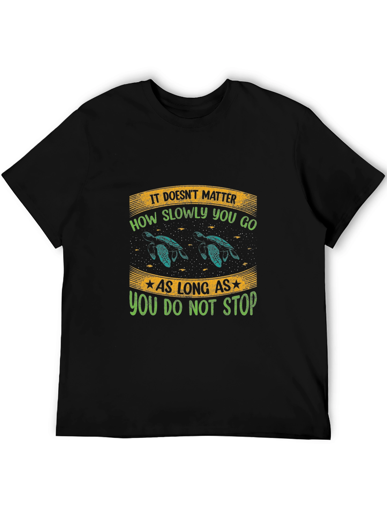 Black Turtle Motivational T-Shirt - Don't Stop view 5