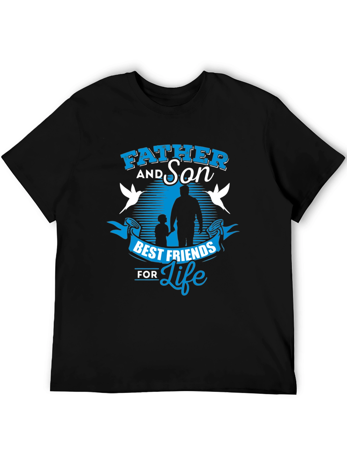 Black Father and Son Best Friends T-Shirt view 5