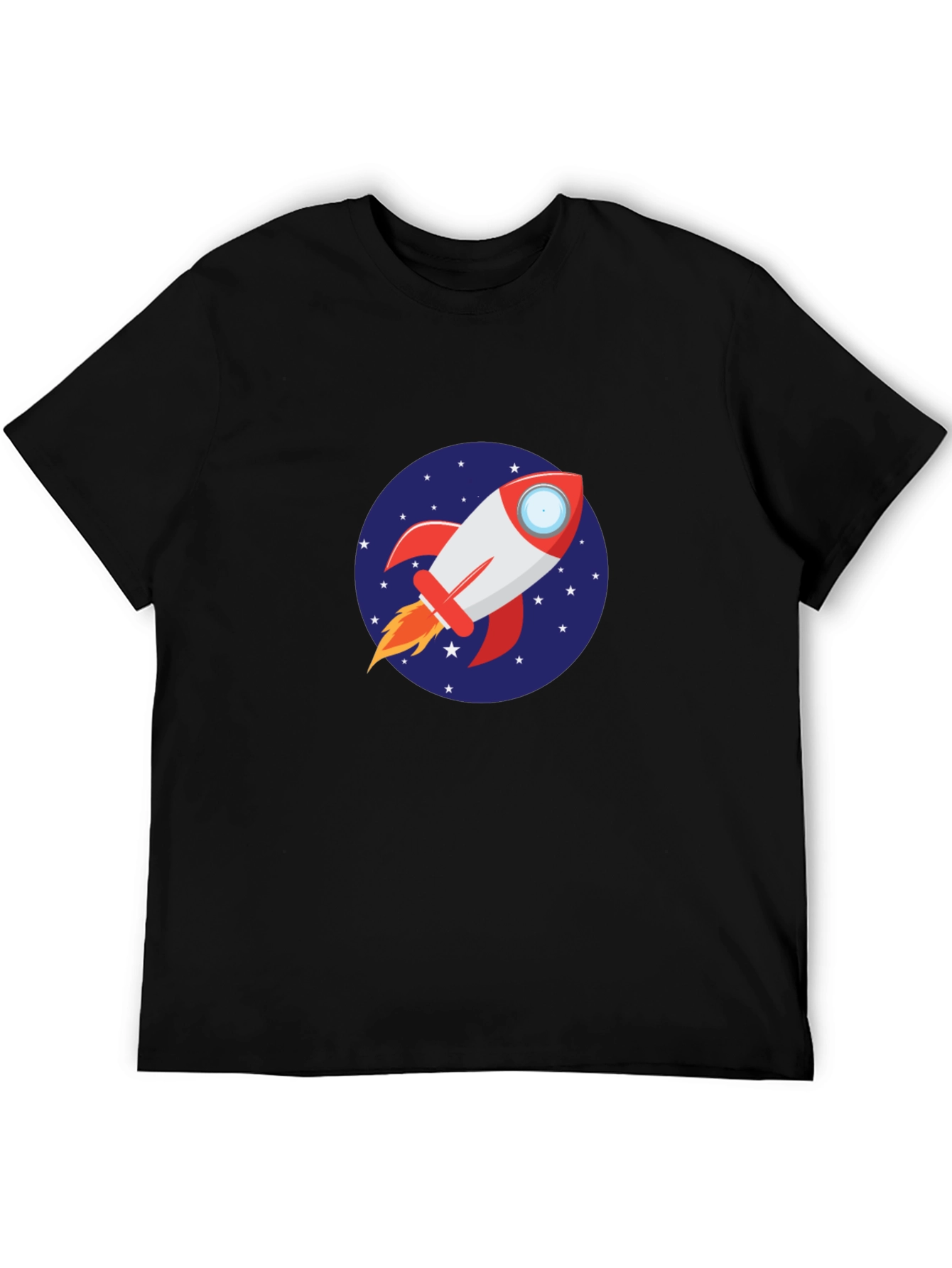 Black Rocket Launch Graphic Tee - Stylish Black T-Shirt view 5
