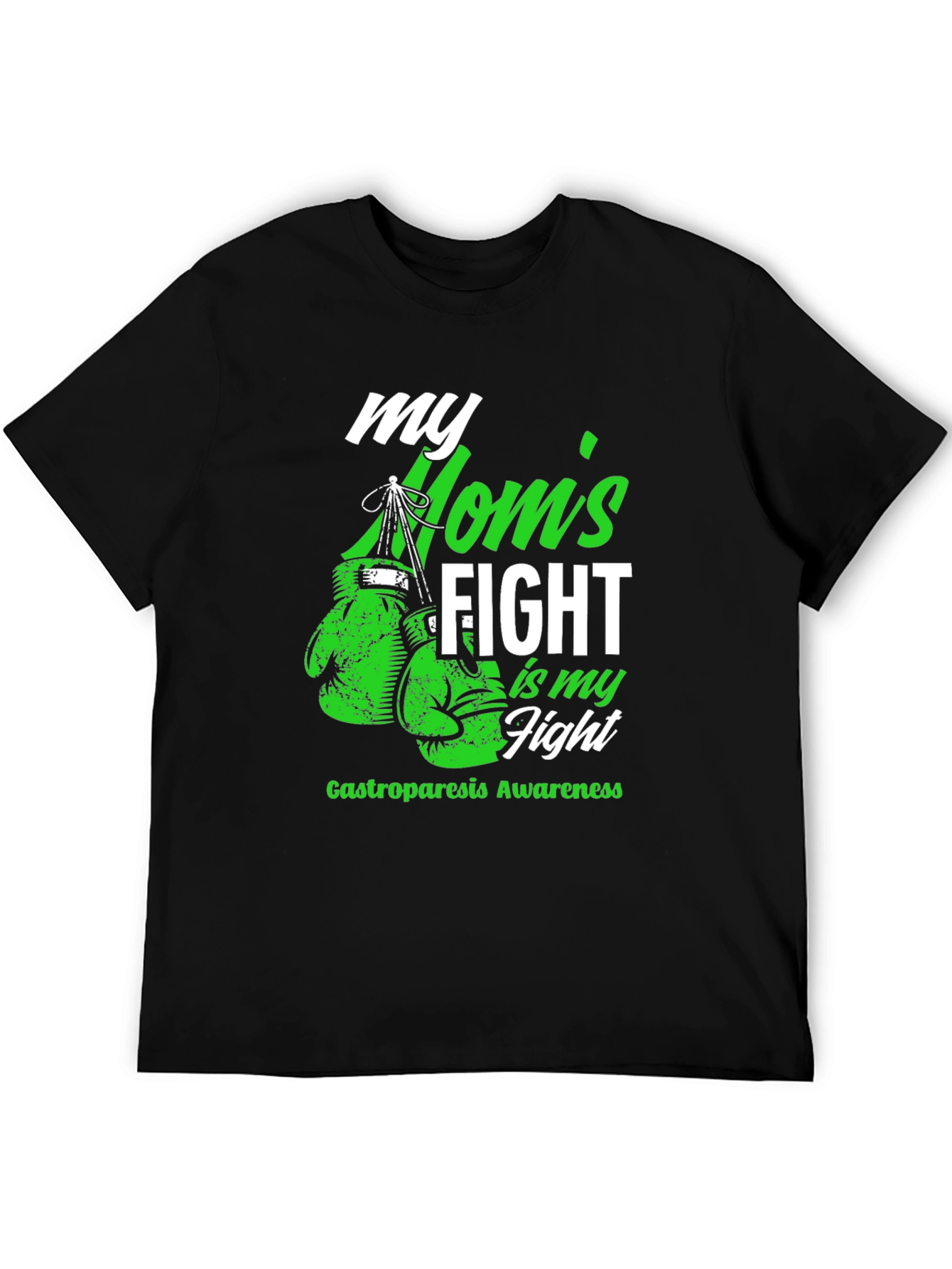 Black Mom's Fight Gastroparesis Awareness T-Shirt view 5