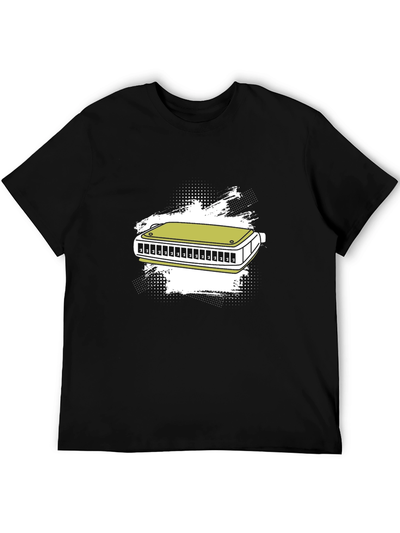 Black Harmonica Graphic T-Shirt - Musician's Tee view 5