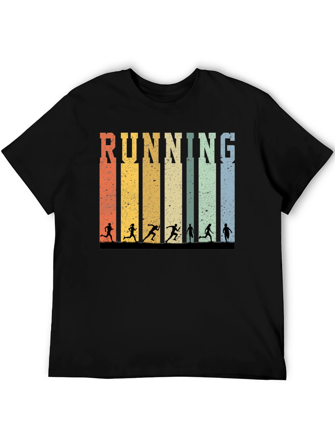 Black Retro Running T-Shirt view 5