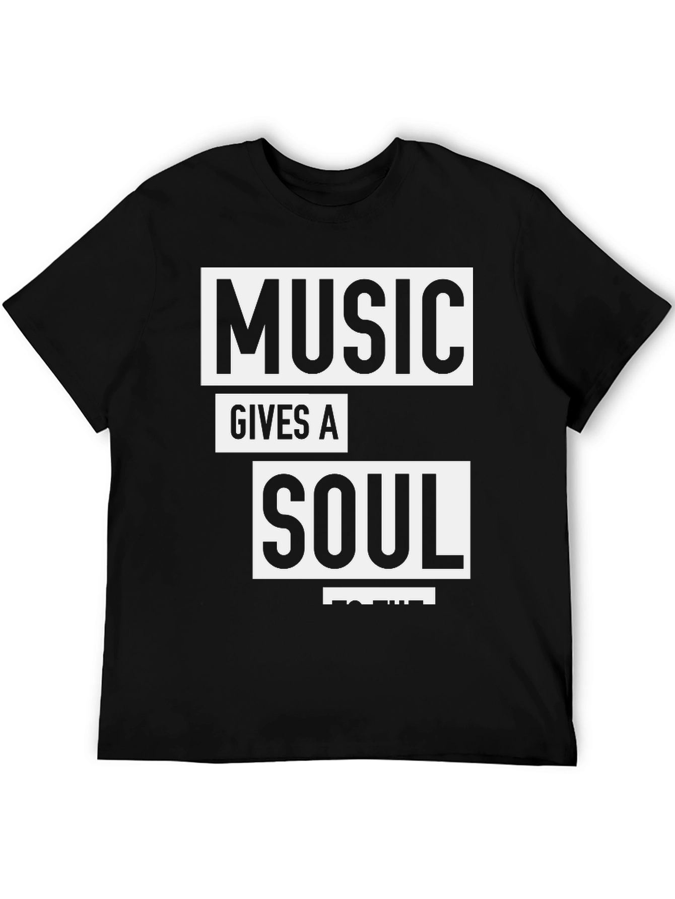 Black Music Gives A Soul Black Graphic Tee view 5