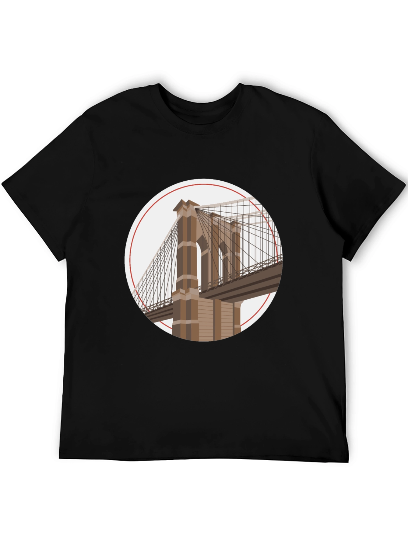 Black Brooklyn Bridge Graphic Tee - Urban Style view 5