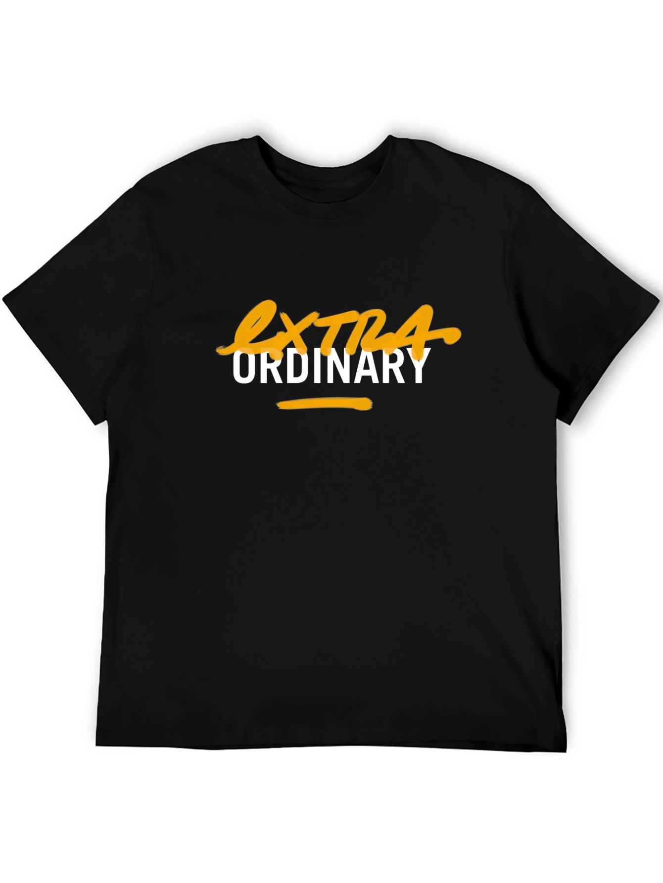Black Extra Ordinary Black Tee - Stylish Graphic T-Shirt view 5