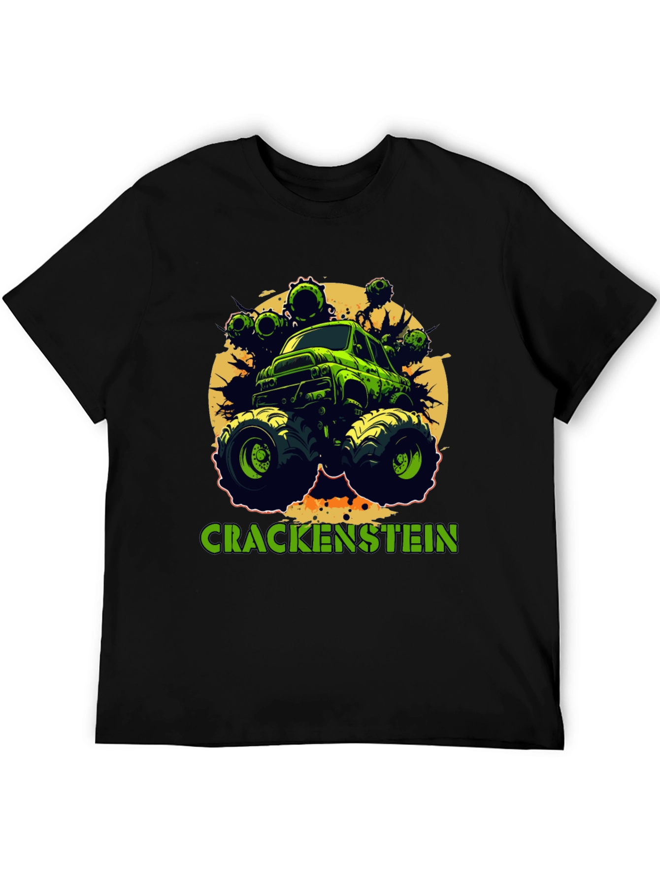 Black Crackenstein Monster Truck Graphic Tee view 5