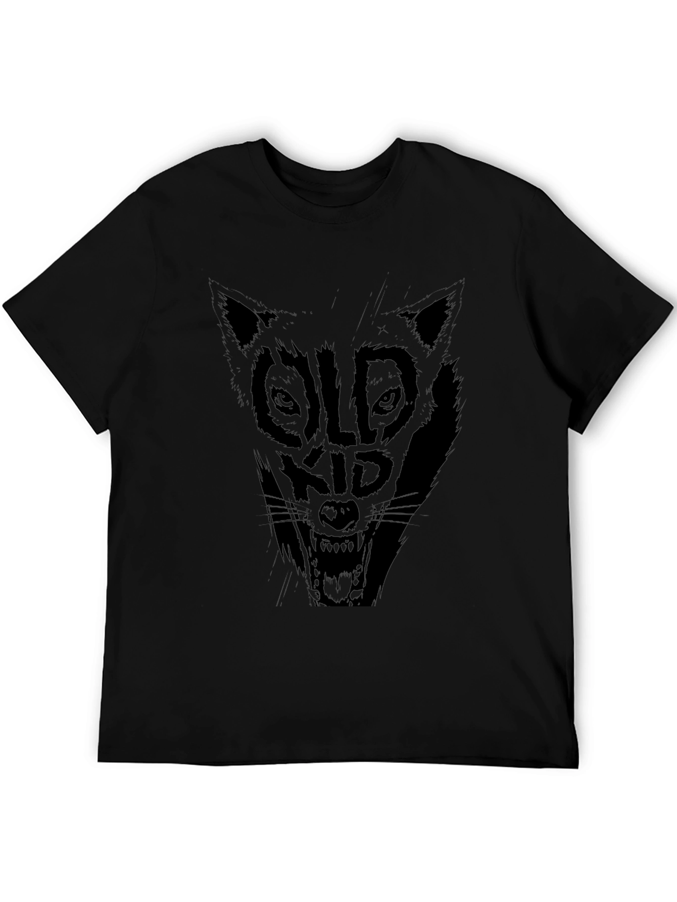 Black Black Old Kid Wolf Graphic Tee view 5