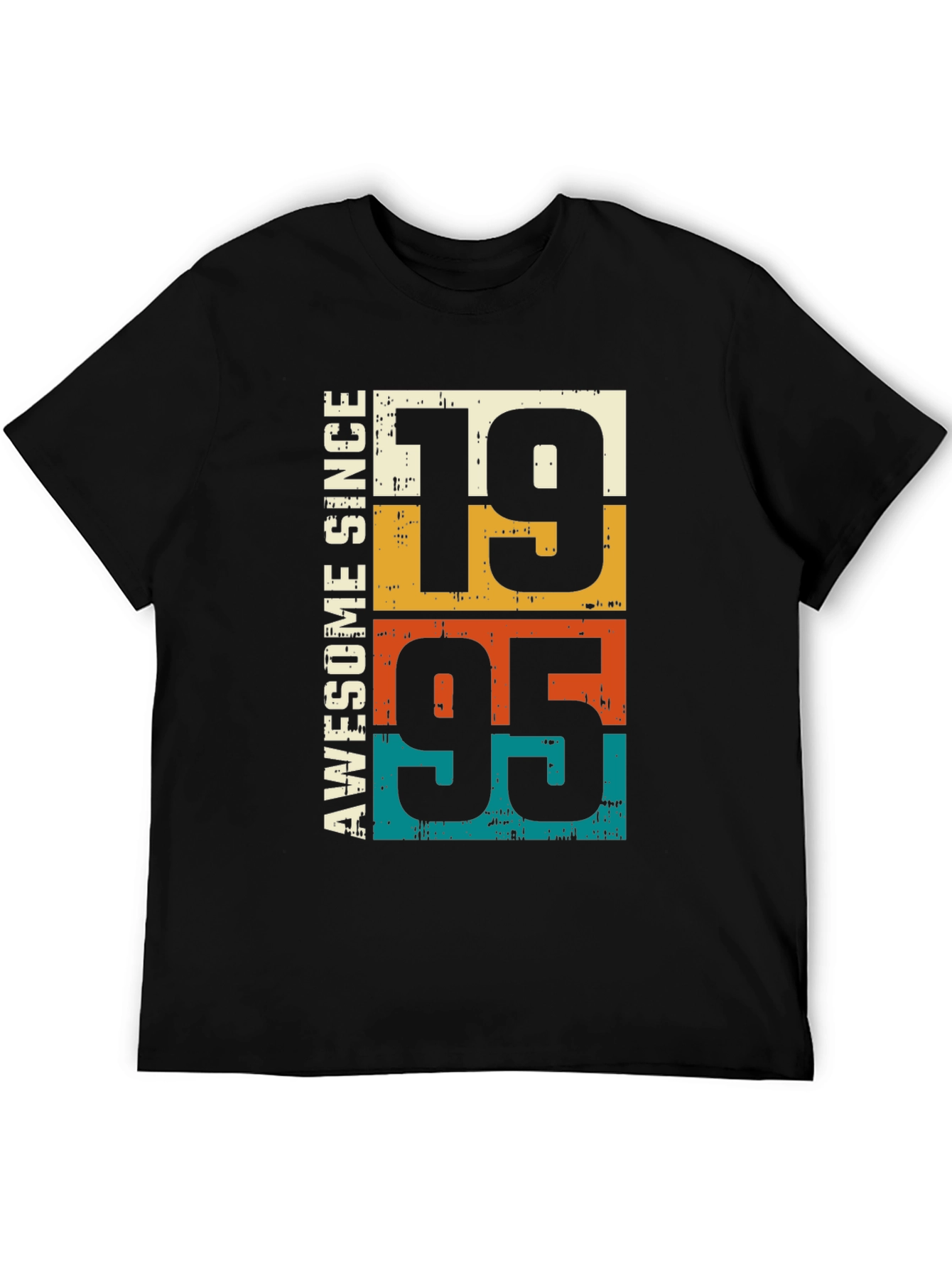 Black Awesome Since 1995 Retro Graphic T-Shirt view 5