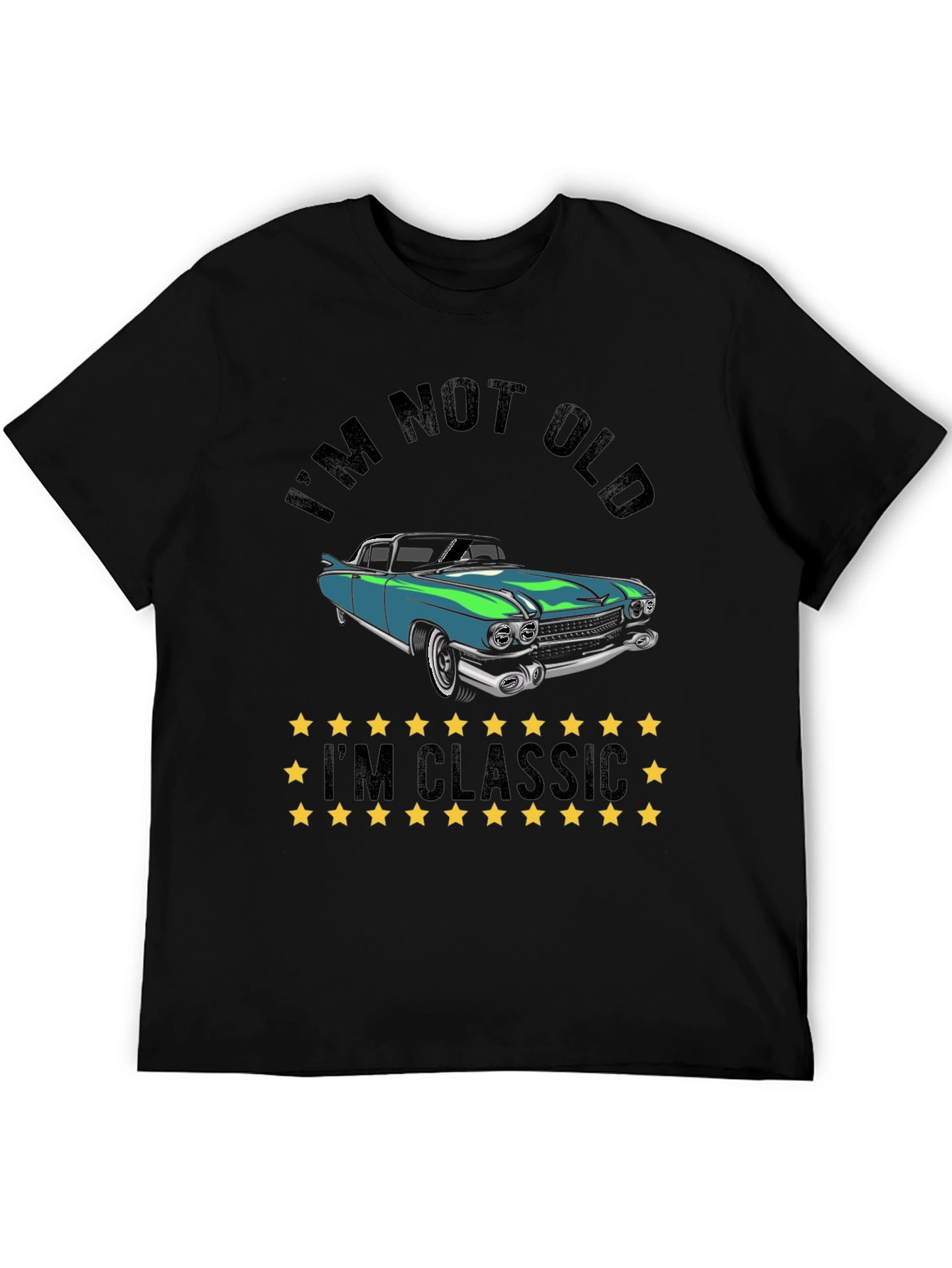 Black I'm Not Old I'm Classic Car T-Shirt view 5