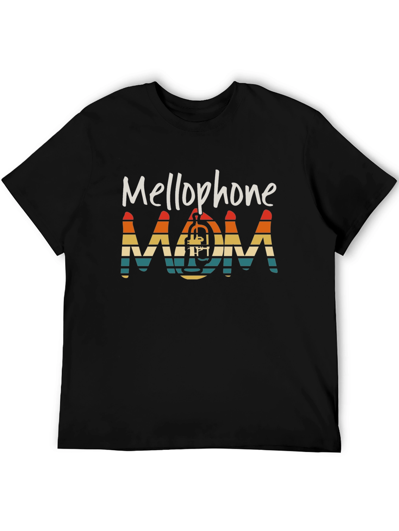 Black Mellophone Mom T-Shirt - Band Parent Pride! view 5