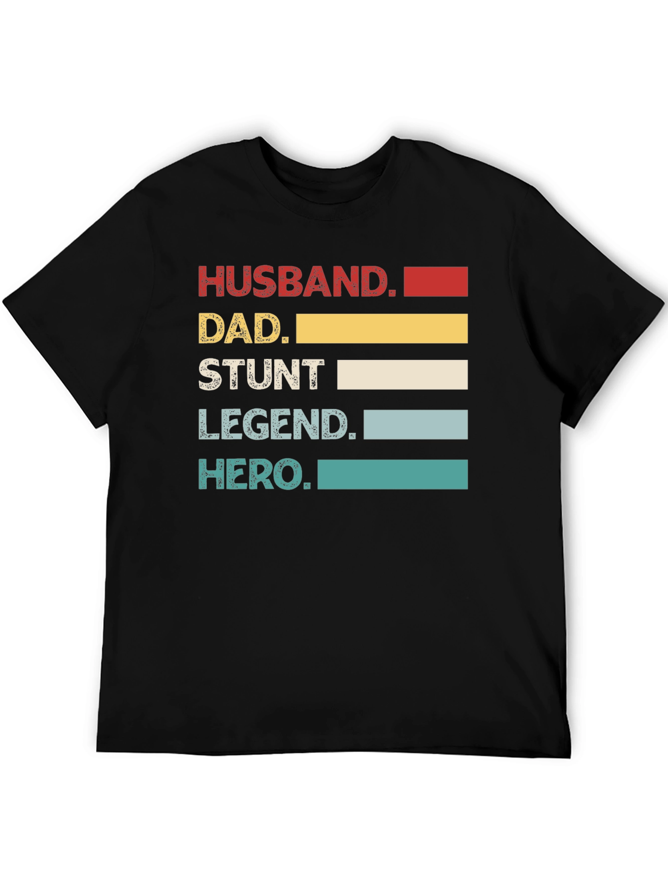 Black Husband Dad Stunt Legend Hero T-Shirt view 5