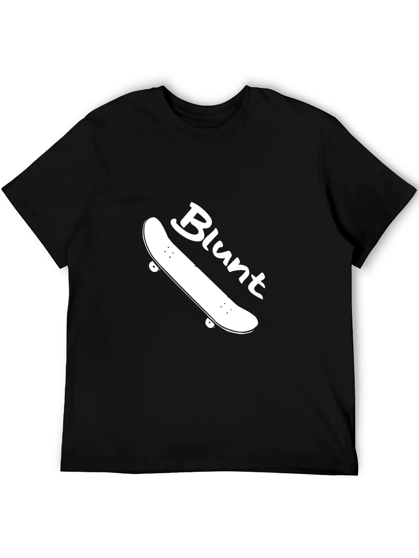 Black Blunt Skateboard T-Shirt - Black Cotton Tee view 5