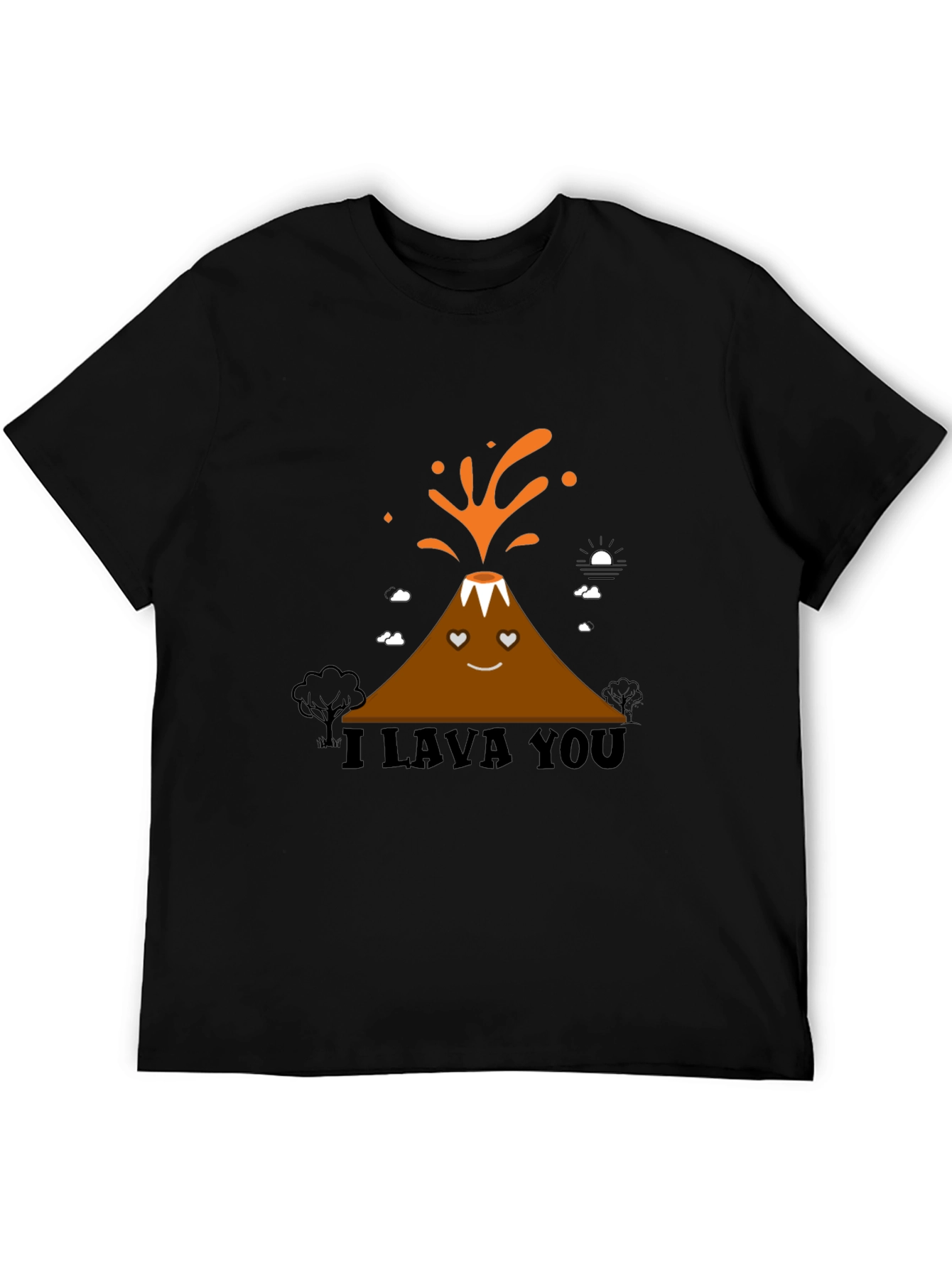 Black I Lava You Graphic Tee - Men's Black T-Shirt view 5